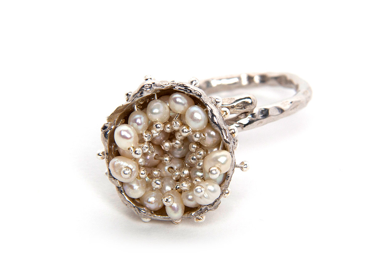 Anillo B Bubble Silver